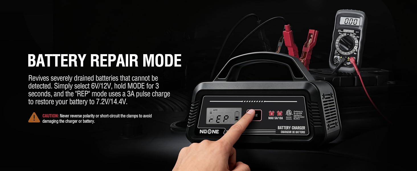 5A/10A Smart Battery Charger and Maintainer