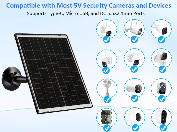 Solar Panel for Security Camera