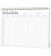 Weekly Schedule Planner - 8.5" x 11" Undated Weekly Planner (Schedule Planner) for Home, Work, Sc...