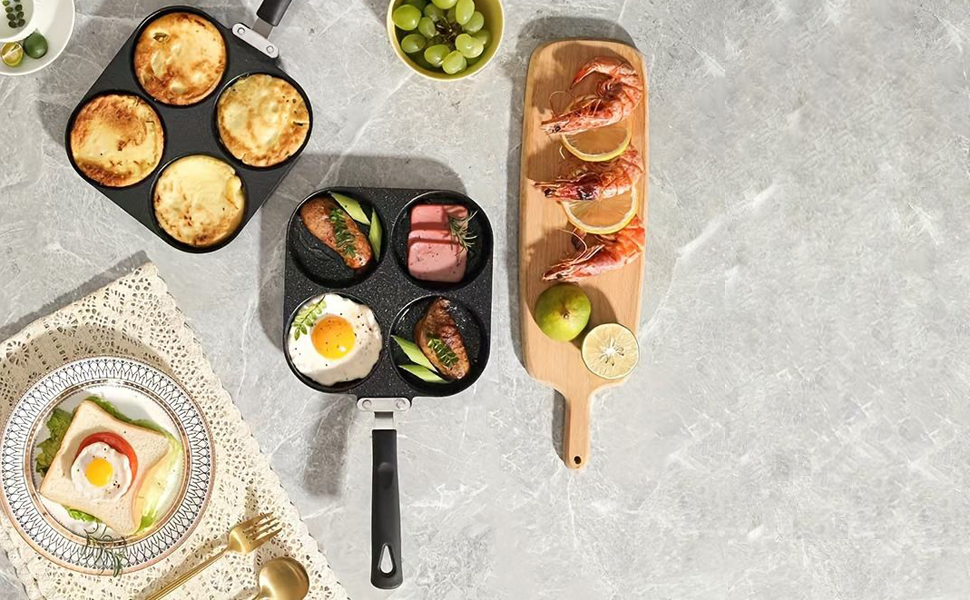 4-Cup Egg Pan Nonstick non stick frying pans egg pan pancake pan pancake maker egg pans nonstick