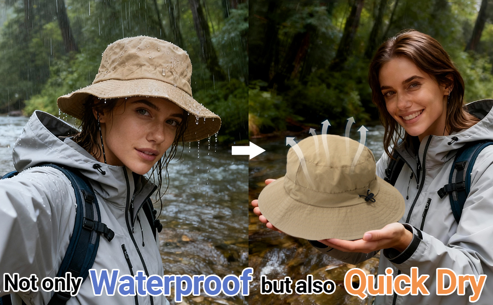 waterproof and quick-dry bucket hat