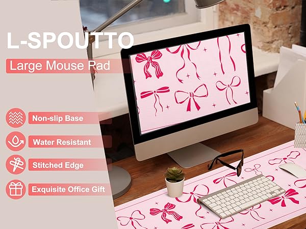pink desk mat