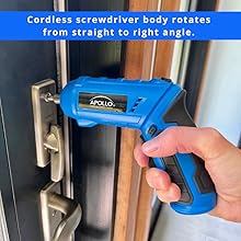Apollo Tools cordless electric screwdriver blue