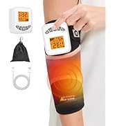 Cordless Elbow Heating Pad for Tennis Elbow Relief, 5000mAh Battery Arm Massager, 3-Level Vibrati...