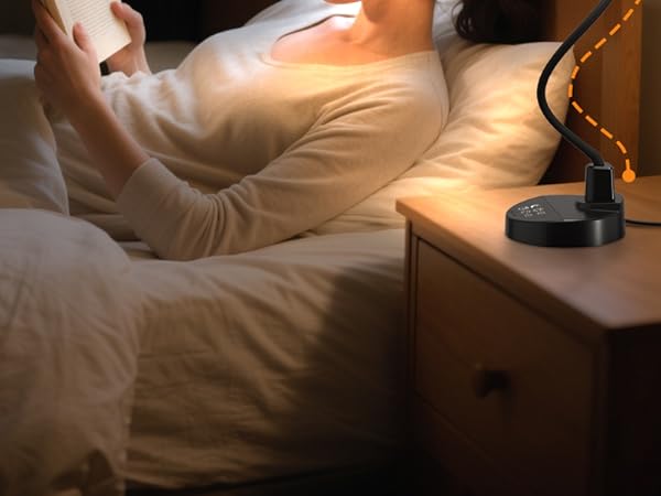 led light on stand bedroom