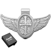 Anwlki St Christopher Visor Clip Saint Christopher Medal for Car Accessories Bless Driving Safety...
