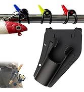 FOWSRHRG Slide-in Fishing Rod Hip Holster with 3PCS Fishing Hook Holders, Adjustable Fish Pole Ho...