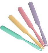 4 Pcs Silicone Jar Spatula Long Handle Kitchen Spatulas for Mixing, Scraping, and Spreading,Ideal...