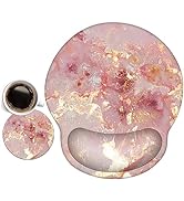 AIMSA Ergonomic Mouse Pad with Wrist Support, Wrist Rest Mousepad Comfortable Gel Non-Slip PU Bas...