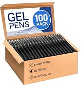 Toidgy Gel Pens Bulk, 100 Pack Black Ink Pens,Back to School Supply Pen Set | Gel Pens Black Ink ...