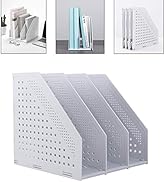 Leven Collapsible Magazine File Holder/Desk Organizer for Office Organization and Storage with 3 ...