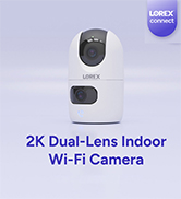 2K Dual-Lens Indoor Wi-Fi Camera with 360° Pan-Tilt