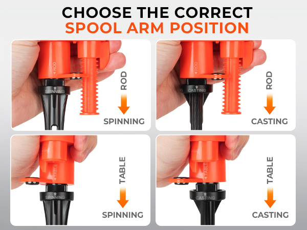 Choose The Correct Spool Arm Position