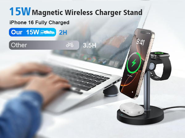 3 in one charger iphone watch and airpods