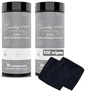 Swanky Stainless Steel Cleaner Wipes - Grime & Grease Remover Kitchen Cleaning Supplies - Clean &...