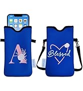 Tainada Neoprene Phone Sleeve Cell Pouch Case Bag w/Personalized Initial (Limited Popular Letters...