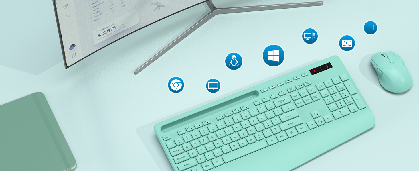 Wireless Keyboard for windows pc computer laptop