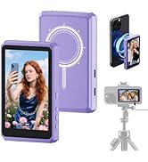 Vlog Selfie Monitor Screen for Phone, Wireless Magnetic Back Camera Monitor for iPhone Android, S...