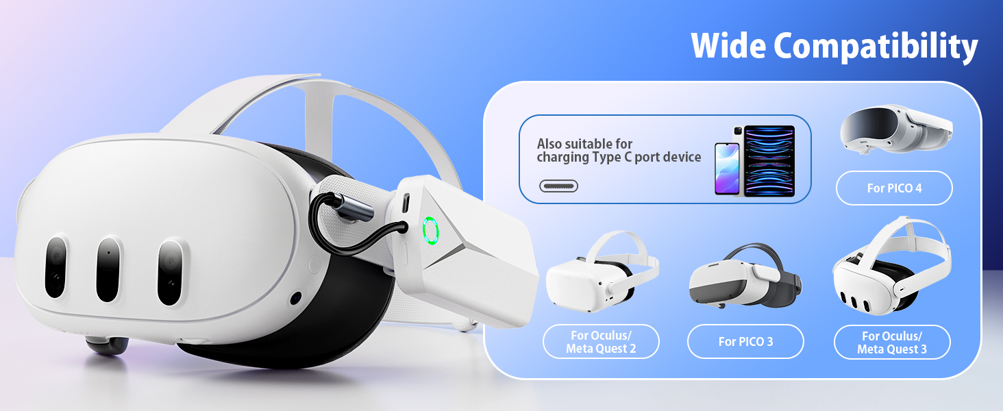 meta quest 3 oculus quest 3 accessories for oculus 3 power bank for oculus