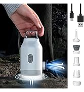 MEHIDFY Portable Air Pump, 3600mAh Mini Air Pump, Rechargeable Air Pump with 500LM LED Light, 4.5...