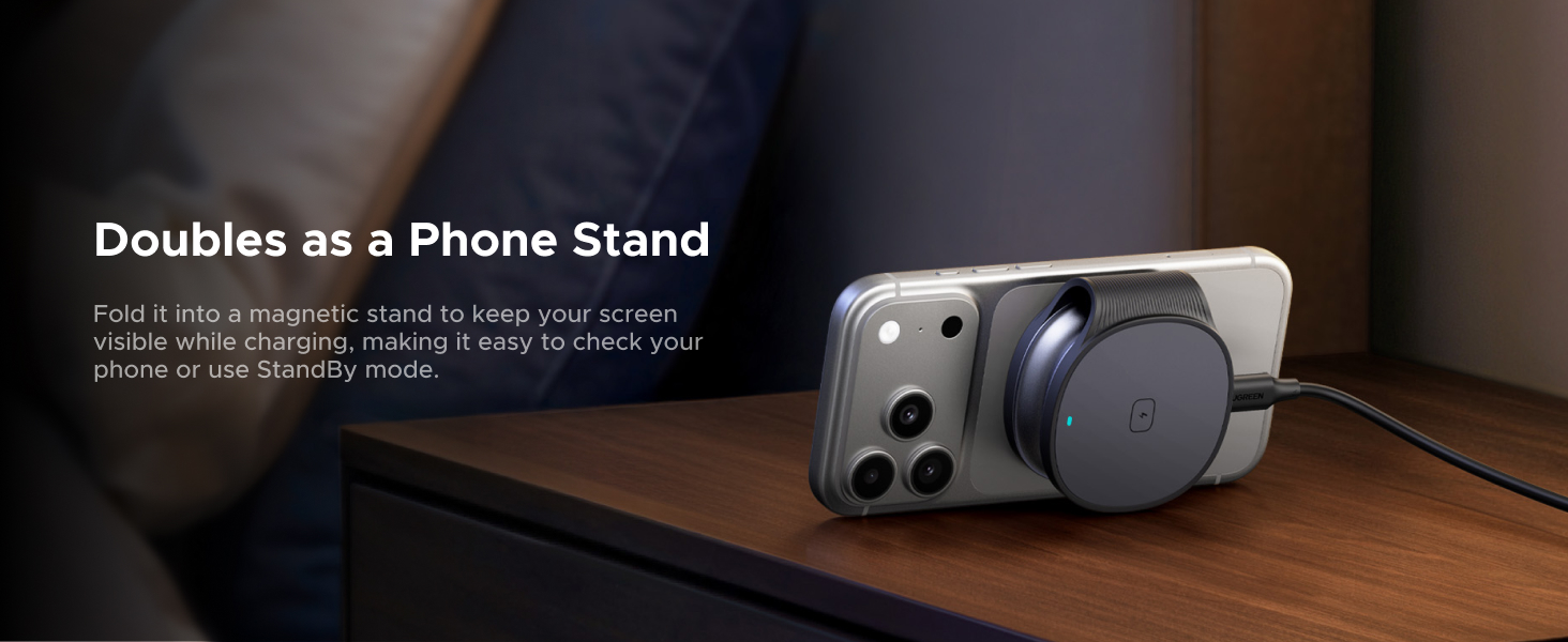 2 in 1 foldable wireless charger