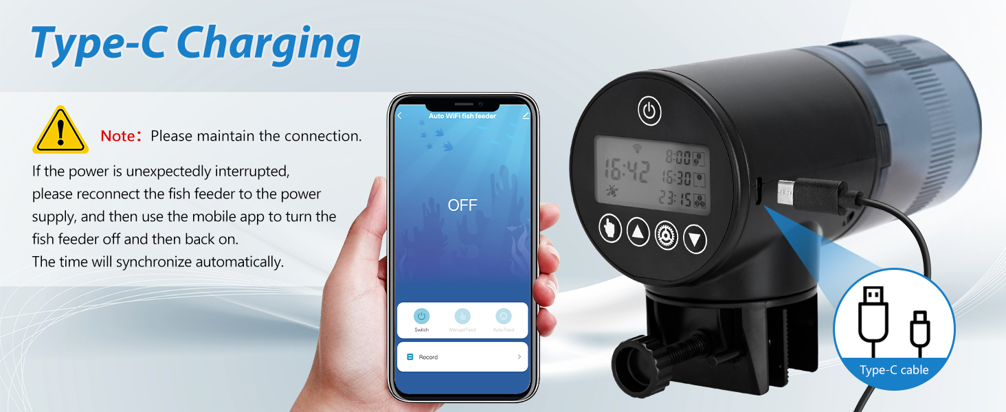 Automatic wifi fish feeder