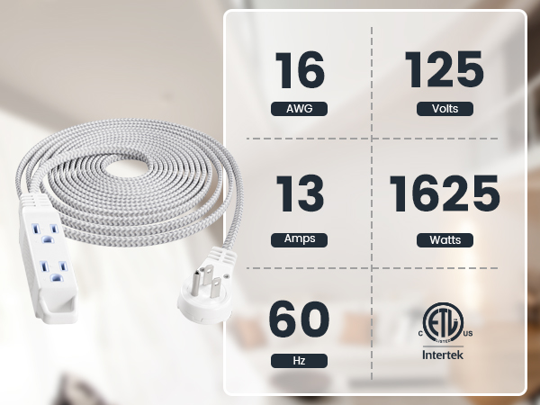 Extension Cord with 3 Outlets