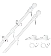 Yeesun Flag Pole,6FT Flag Pole Kit(2 Packs) for 3' x 5'American Flag, Flag Pole Holder for Outsid...
