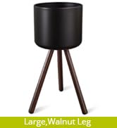 Mid-Century Metal Flowerpot with Stands