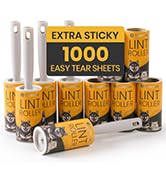DELOMO Pet Lint Roller for Clothes – Lint Rollers for Pet Hair Extra Sticky, Mega Value Set of 40...