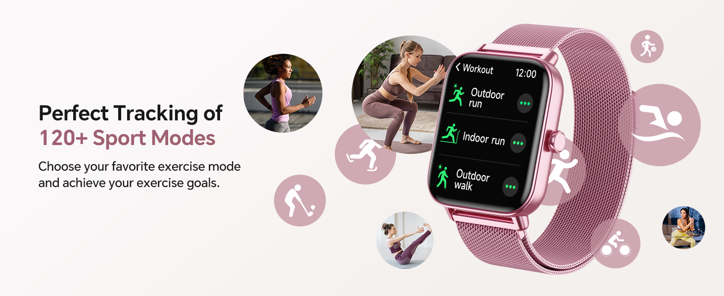 120+ sport modes fitness watches for women