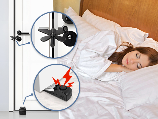 Door Stop Alarm wit Adjustable Portable Door Lock