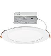 East Grove Home Builder Essential 6.25in Cutout 1,150 Lumens Round LED Recessed Light and Housing...