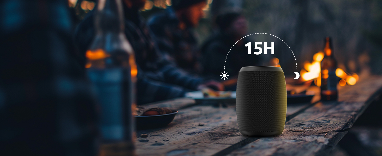 Long Battery Life: It is a small Rechargeable Portable Bluetooth Speaker built long life battery