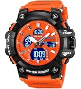 findtime Men's Military Tactical Watches for Men Big Face Large Dual Analog Digital Display Sport...