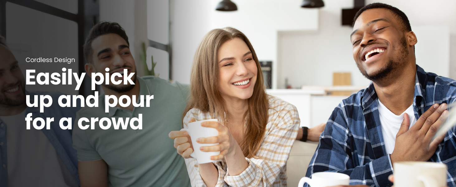 Easily pick up and pour for a croud