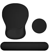 Ospelelf Keyboard Wrist Rest Set with Ergonomic Mouse Pad - 3-in-1 Memory Foam Support for Pain R...
