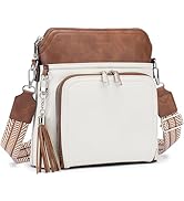 Roulens Crossbody Purse for Women Vegan Leather Medium Crossbody Wallet Bag for Travel Women Shou...