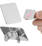 Hemobllo 2pcs Makeup Palette Tray, Nail Art Ring, Stainless Steel Pallet for Mixing Foundation Ey...