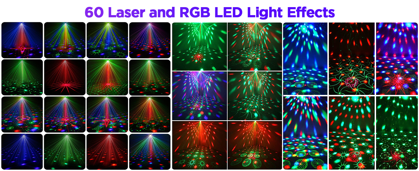 party disco ball rgb led dj rave bar strobe music studio dance floor stage ecorations laser flashi