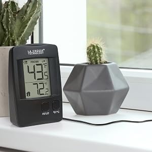 Lacrosse, la crosse, 314-1410, temperature, digital, thermometer, wire probe, MIN/MAX records