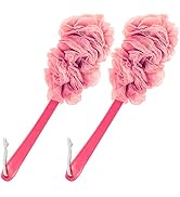 2Pack Back Scrubber for Shower,PIPUHA Loofah Sponge Shower Brush Using Body Exfoliating with Long...