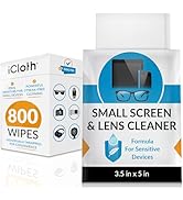 iCloth Lens Cleaning Wipes [5 x 3.5 Inches] Safe for All Screens, Electronics & Glasses. Streak &...