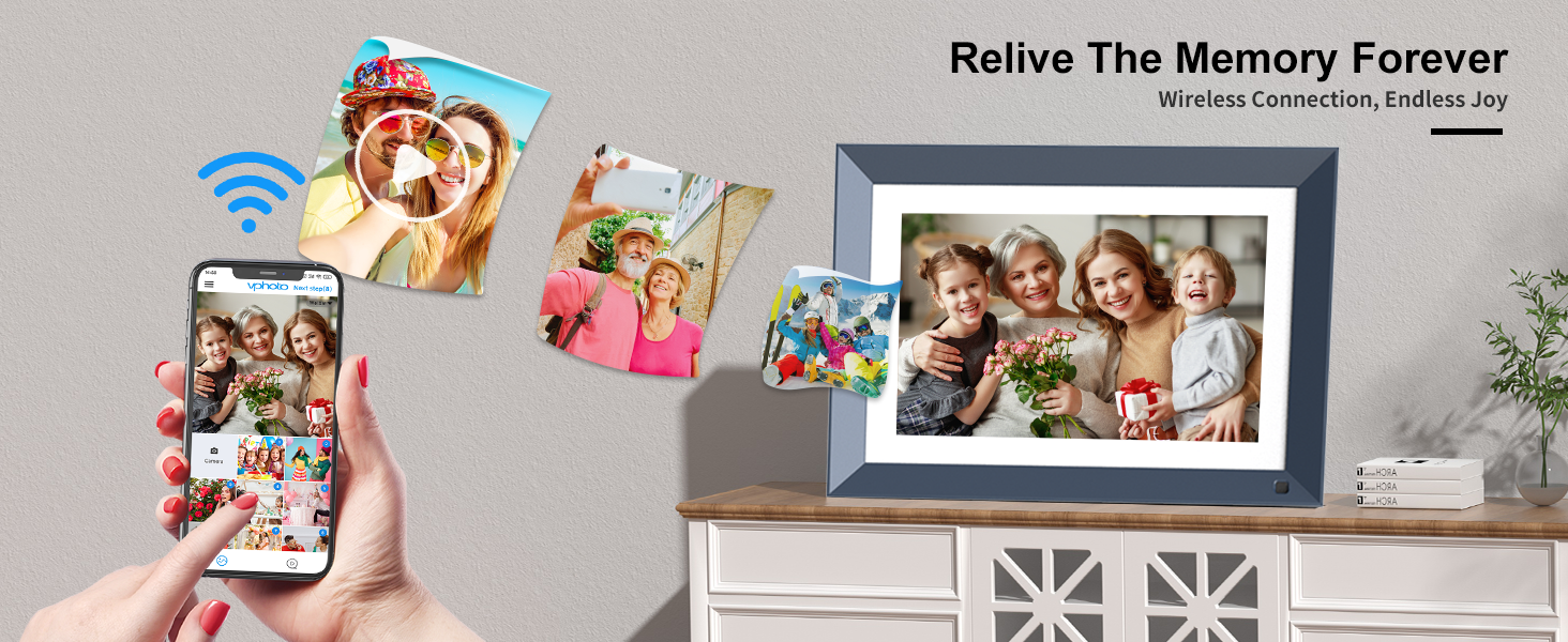 Dual-WiFi Digital Frame IPS Panel