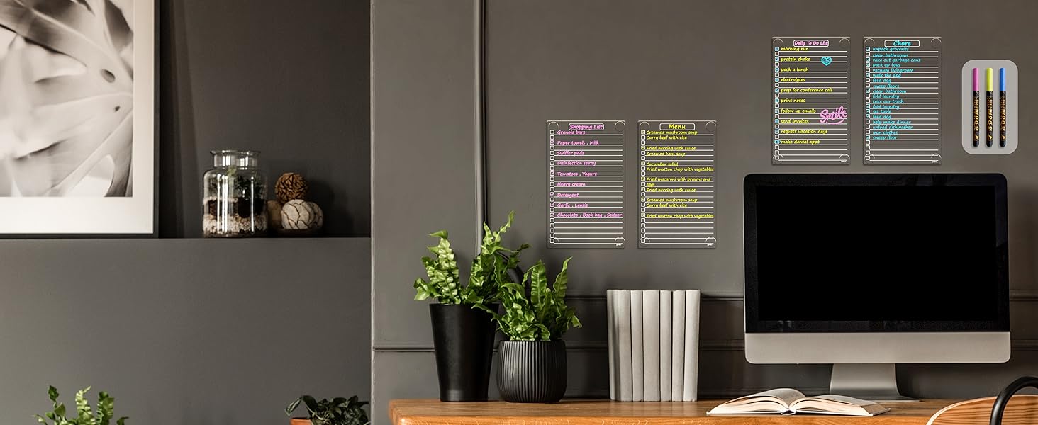 JJPRO Non-Magnetic Dry Erase to do list for Fridge