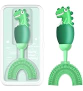 ZMRZ U-Shaped Toothbrush for Kids Ages 2-7, Soft Food-Grade Silicone for Sensitive Gums, 360° Tee...