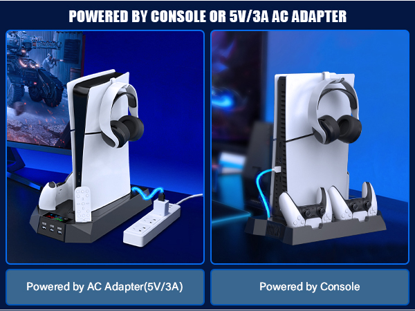 PS5 slim cooling stand for playstation 5 disc digita edition