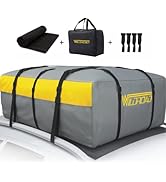 Car Roof Bag Rooftop Cargo Carrier, 21 Cubic Feet Waterproof Roof Luggage Cargo Carrier Bag with ...