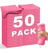 WEAWE Microfiber Cleaning Cloth-50Pcs (13x13 inch) 2100 Series Ultra Soft Highly Absorbent Rags f...