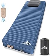 AKUDY Self Inflating Sleeping Pad with Electric Pump, 4" Uitra-Thick Memory Foam Camping Pad with...